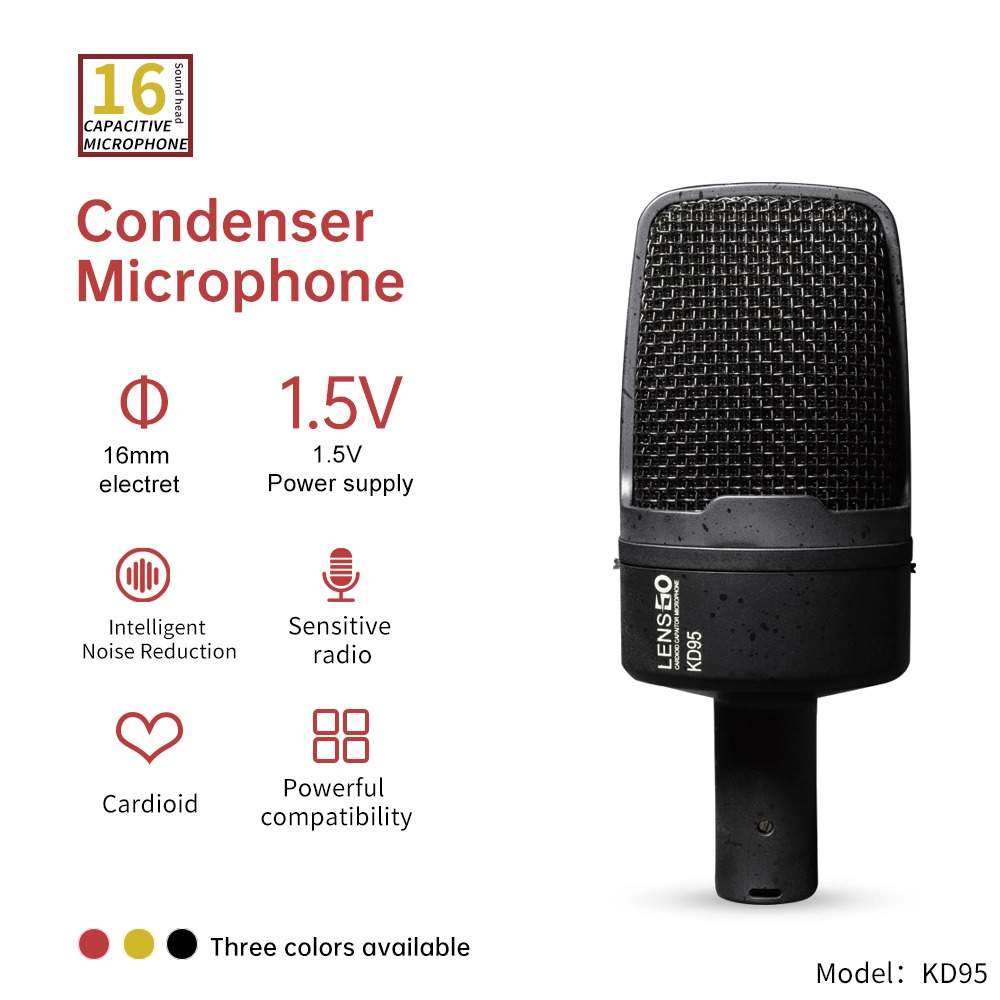 XLR Condenser Microphone, Professional Cardioid Studio Recording Mic for  Streaming, Podcasting, Singing, Voice-Over, Vocal, Home-Studio, 