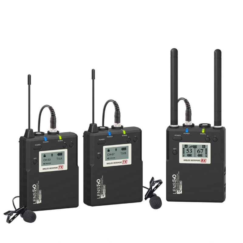 lensgo338C Wireless Omni-directional Lavalier System Broadcast Quality Sound Solution(521-590MHz)