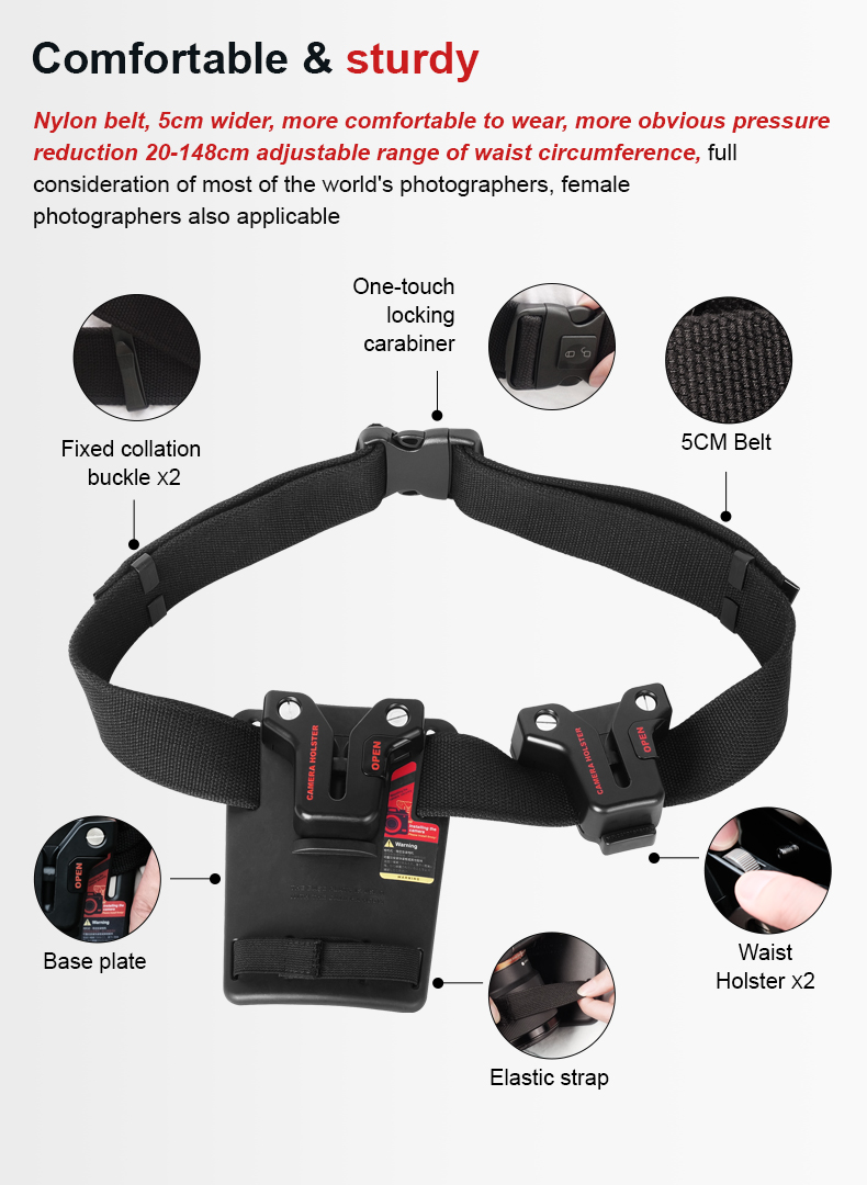 LYNCA Pro Dual Camera Harness System - Heavy Duty Twin Mount for DSLR/Mirrorless with Secure Locking - 25KG Capacity for Professional Photography/Videography (bcamerab 50D )